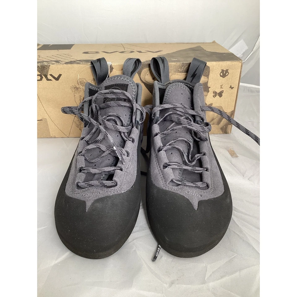 Sapatos de Escalada Unissex Evolv Yosemite Bum LV Cinza/Preto - Tamanho 7M/8W - Novo - Imagem 2 de 4