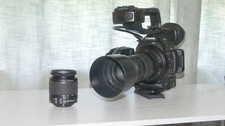Canon C100 Mark 2 Cinematic Video Camera, 18-55mm lens and 75 -300 lens
