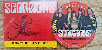 SCORPIONS ''DON'T BELIEVE HER'' RARE 1990 USA ONLY PROMO PIC DISC CD SINGLE