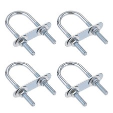 sourcing map Round U Bolts 4 Sets 1.34 (34mm) Inner Width 75mm Length Steel M6