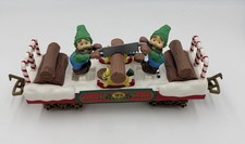 New Bright Holiday Express Winter Belle - Animated Elves Sawing Wood Car G Scale