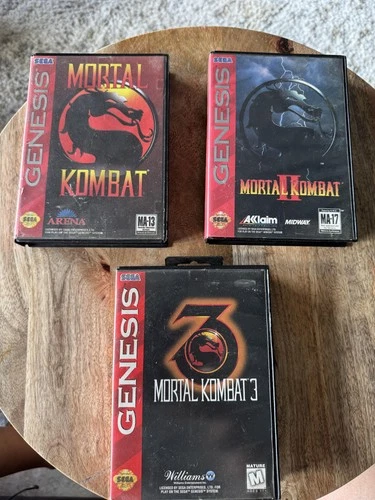 Sega Genesis Mortal Kombat 1 2 3 Complete CIB Lot Fighting Games Tested