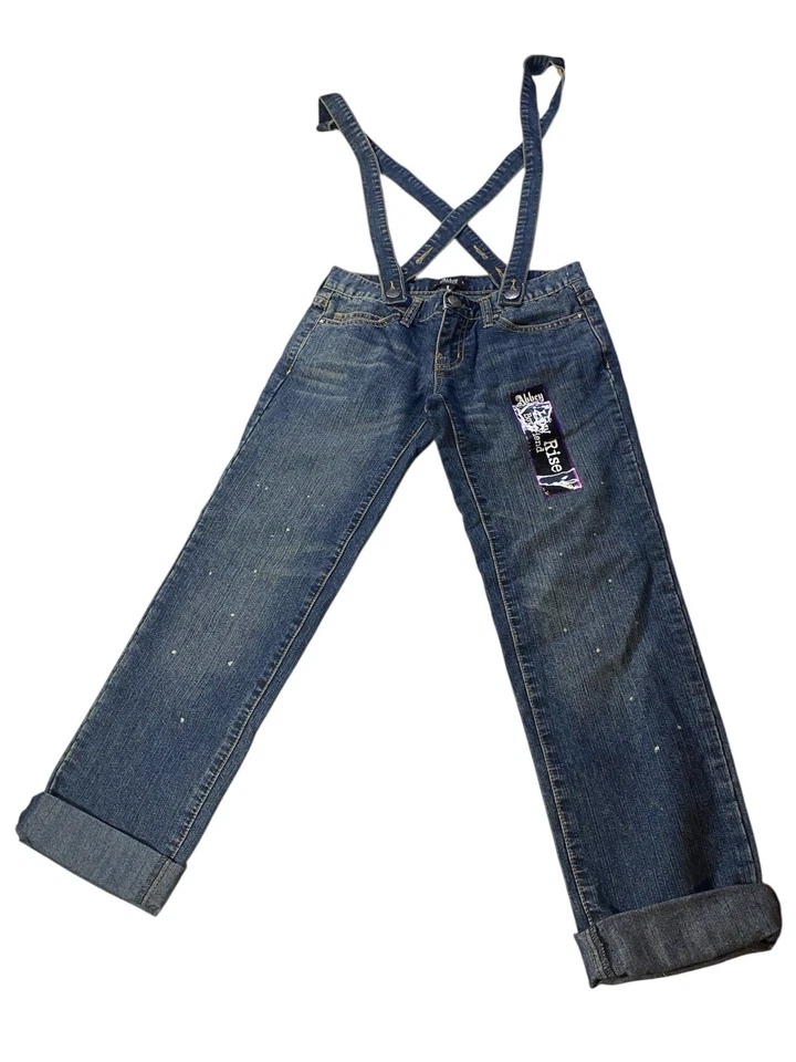 Jeans Abbey Dawn con tirantes y2k tiro bajo boyfriend talla 1 Avril Lavigne Foto 2 de 4