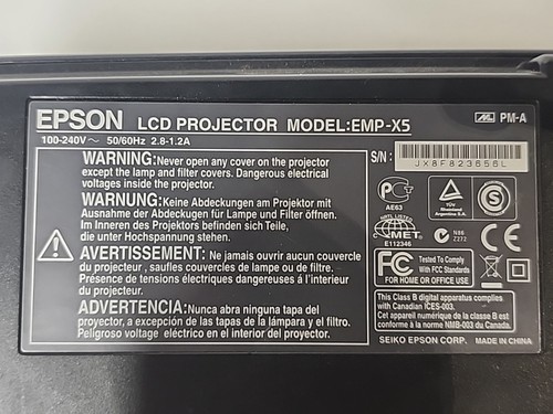 Epson Emp-X5 PowerLite 77c LCD-Projektor; 6121131 - Bild 7 von 9