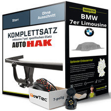 Für BMW 7er Limousine Typ F01, F02 Anhängerkupplung starr +eSatz 7pol 14-15 NEU