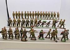 Lot of 50 Vtg Lead Toy Soldiers Infantry abt 2 inches high
