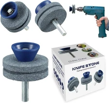 【NEW】Double Layer Corundum Lawn Mower Blade Sharpener, Universal Wear Lawnmo