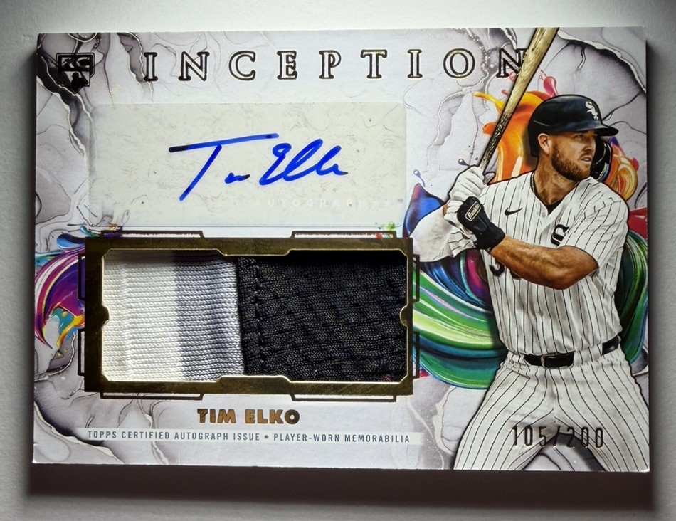 2025 Topps Inception - Tim Elko - #IAPC-TE Rookie Patch Auto /200 - White Sox