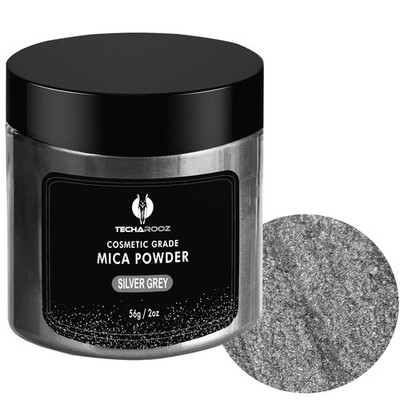 Silver Grey Mica Powder for Epoxy Resin 56g / 2oz. Jar - 2 Tone Resin Dye Col...