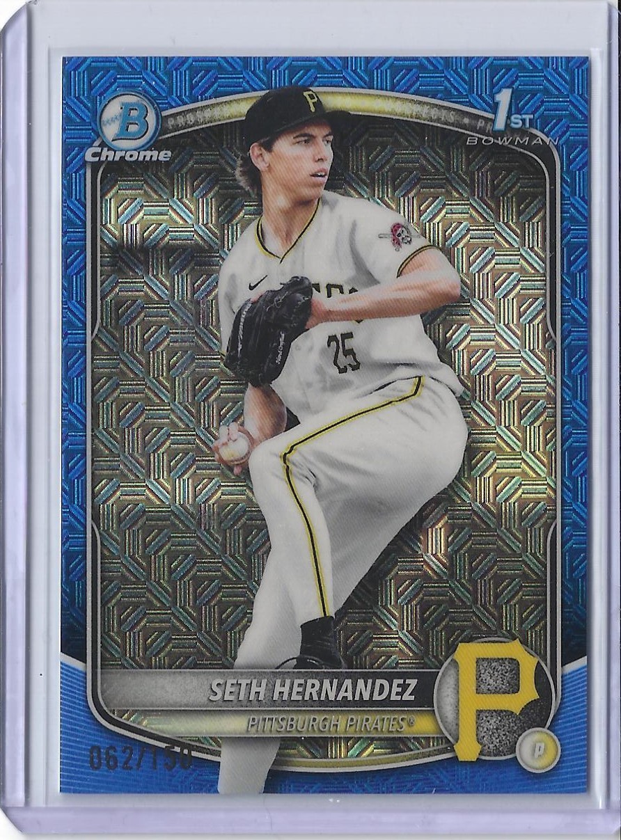 2025 Bowman Draft 1st Seth Hernandez #/150 Blue Mojo Pirates BDC-25