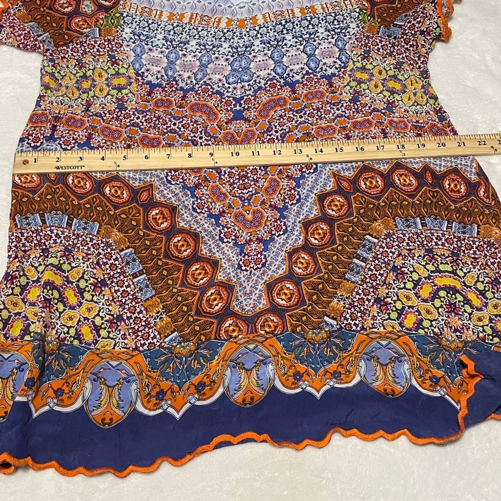 Soft Surroundings Multi Colored Short Sleeve Tuni… - image 4