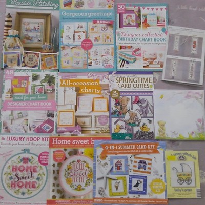 Restposten 11 Kreuzstichkarten & Hefte für Karten/Geschenke/Bilder
