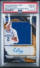Cooper Flagg 2024 Bowman's Best U Gold Geo Refractor Jumbo Patch Auto /50 PSA 8