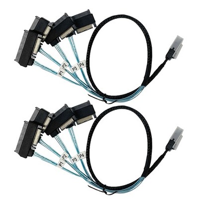 Lot Mini SAS 36P SFF-8087 to 4 SFF-8482 Connector With SATA Server RAID Cable 1M