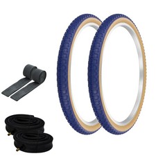 PRO TIRES 24 x 1.75 BLUE/GUM P-104A W/ HEAVYDUTY TUBES RIM STRIPS
