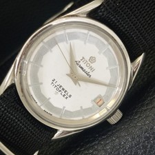 TITONI AIRMASTER TITOFLEX VINTAGE HAND-WINDING SWISS MENS WHITE WATCH a703245-1