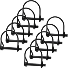 10Pcs Wire Lock Pin, 1/4" Heavy Duty Safety Coupler Shaft Locking Pin Hitch Pto