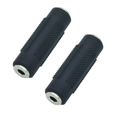 3.5mm Audio Adapter Female to Female Stereo Jack Connector Extender 2 Pack