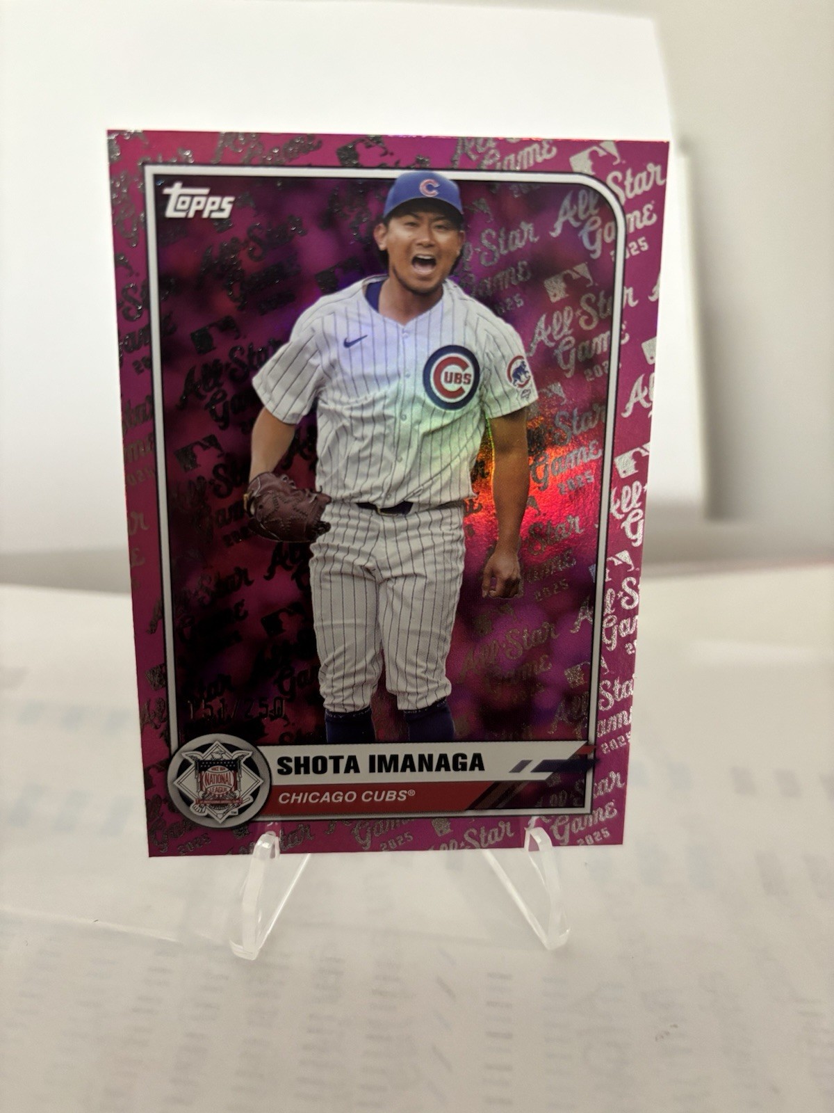 2025 MLB All Star Game Shota Imanaga Chicago Cubs Pink Foil /250
