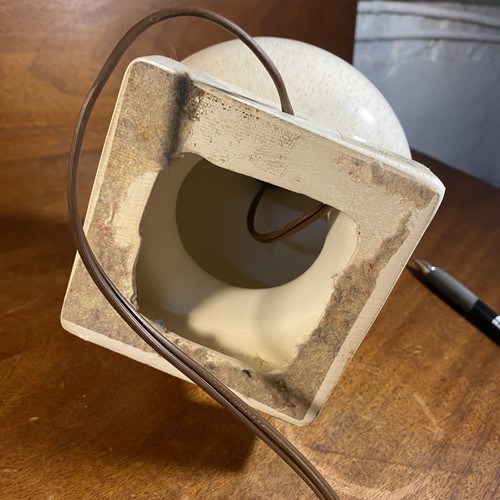 Phil Mar MCM Ceramic Table Lamp, Speckled Beige, No Shade Works - Picture 15 of 15