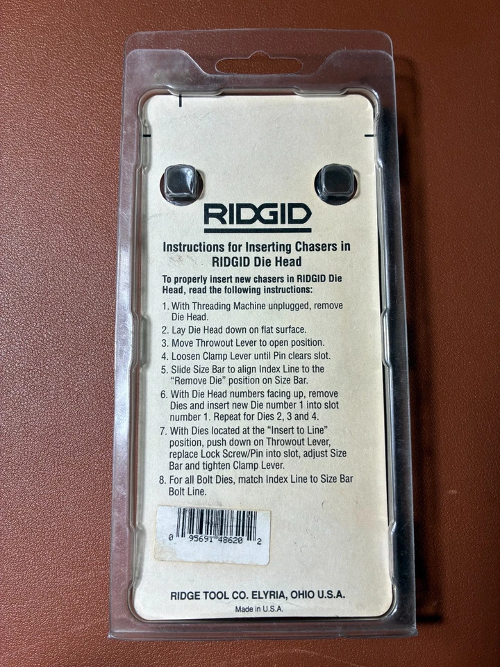 Ridgid 48620 7/16" NC High Speed 500B Bolt Dies - Image 3 of 3