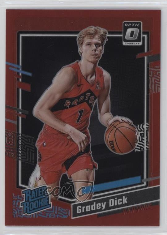 2023-24 Panini Donruss Optic Rated Rookie Red Prizm 38/99 Gradey Dick #212 08r6