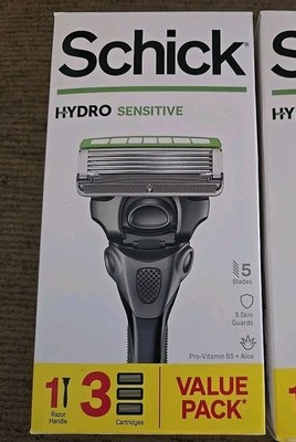 2 Schick Hydro Sensitive 5-Blade Razor Kits (E3)