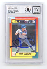 Todd Hundley 1990 Topps Traded #44T RC Signed Beckett BGS 10 Auto Mets