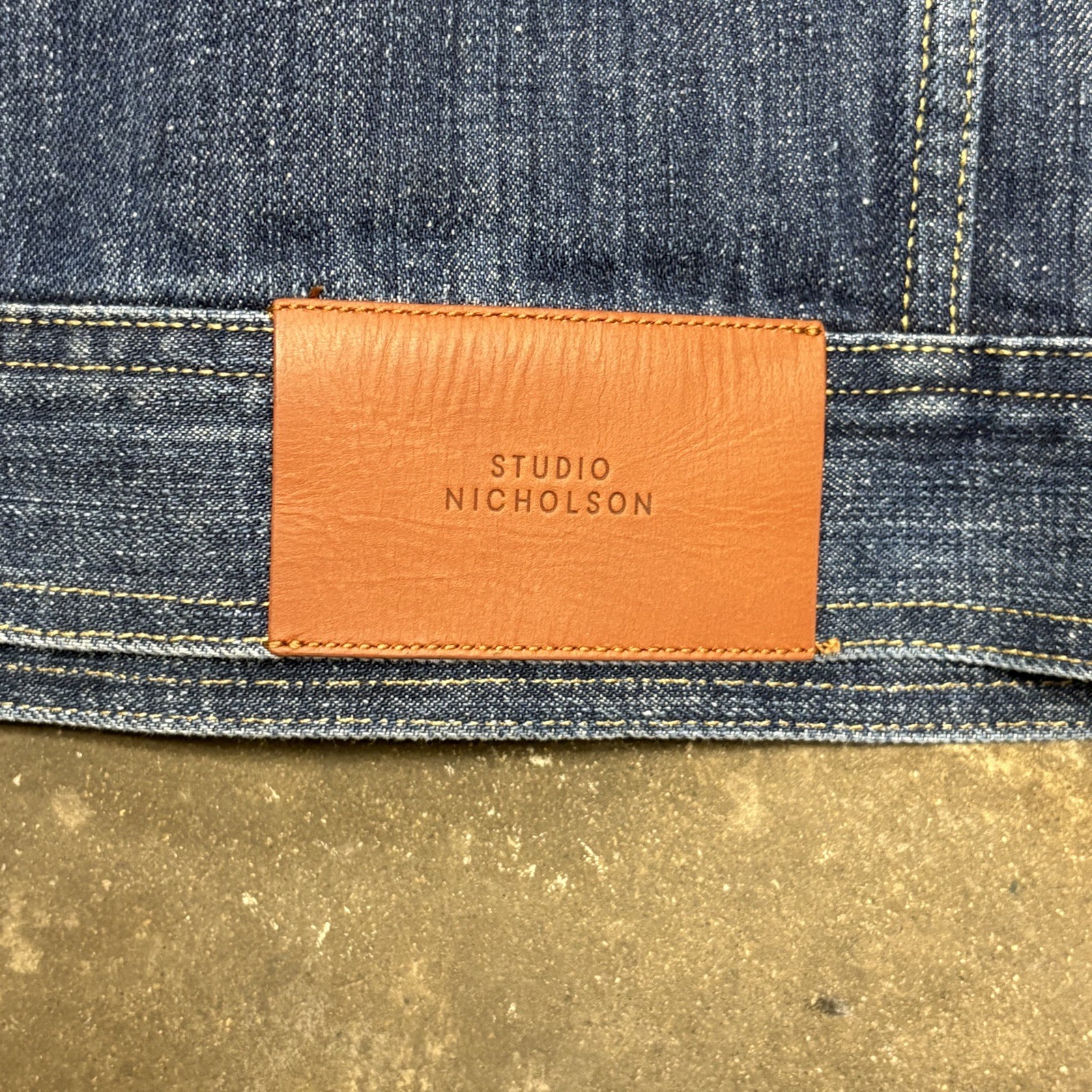 STUDIO NICHOLSON Patch 1 Pocket Denim Jacket Plea… - image 9