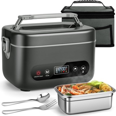 24000mAh Elektrische Lunchbox 1200ML Edelstahl mit Akku Self-Heating Box 100W