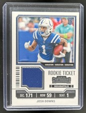 2023 Contenders Josh Downs Rookie Ticket Variations RC Jersey #TS21V