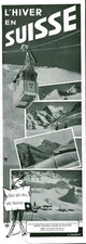 Publicité ancienne l'hiver en Suisse issue de magazine 1954 E Paracini