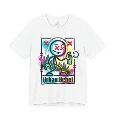 Urban Rebel spray-paint character T-Shirt | COOKED back print