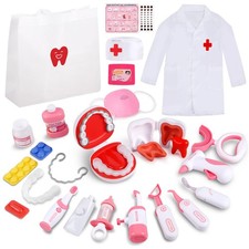 Dentist Play Set for Ages 3-8, 26PCS Realistic Pretend Dental Kit with Teeth ...