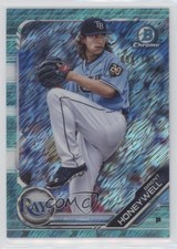 2019 Bowman Chrome Prospects Aqua Shimmer Refractor 54/125 Brent Honeywell 0c6