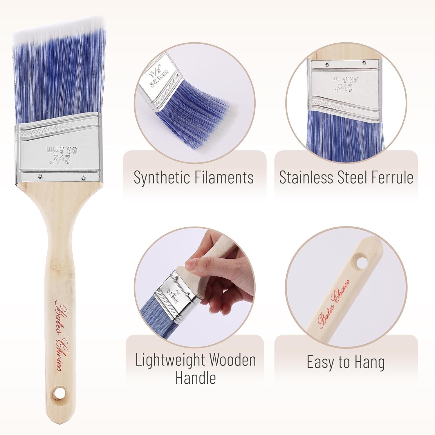 Bates 11 Piece Paint Roller and Brush Home Painting Supplies Set