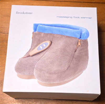 Brookstone Massaging Foot Warmer Heated Foot Massager