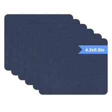 Azobur Sofa Fabric Repair Patch, 6 Piece Microfiber Velvet, Dark Blue