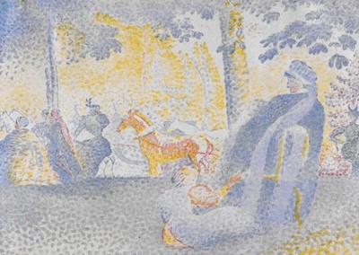 Impressionistische Wandkunst � Seurats Gem�tliche Parkszene Pointillis