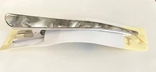 Elegant Acrylic hair clip duckbill metal clip, marbled gray, great gift. I-E