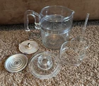 Vintage 7759 B Pyrex 9 Cup Glass Percolator Coffee Pot Flame Ware Complete Set