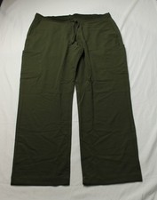 Mandala Women's Tie Waist 9-Pocket Cargo Scrub Pants AC2 Olive Size: 2XL NWT