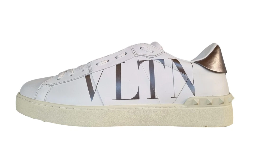 Valentino Garavani Sneakers Open VLTN Pour Homme Blanc-Argent - Photo 1/4