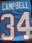 Earl Campbell Autographed Football Jersey Houston Oilers Beckett Authentication