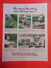 1948 QUAKER STATE MOTOR OIL Motoring Short Cuts - print ad