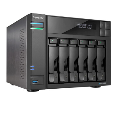 Asustor Lockerstor 6 Gen2 6Bay NAS Quad-Core 2.0GHz CPU 8GB (Diskless) AS6706T