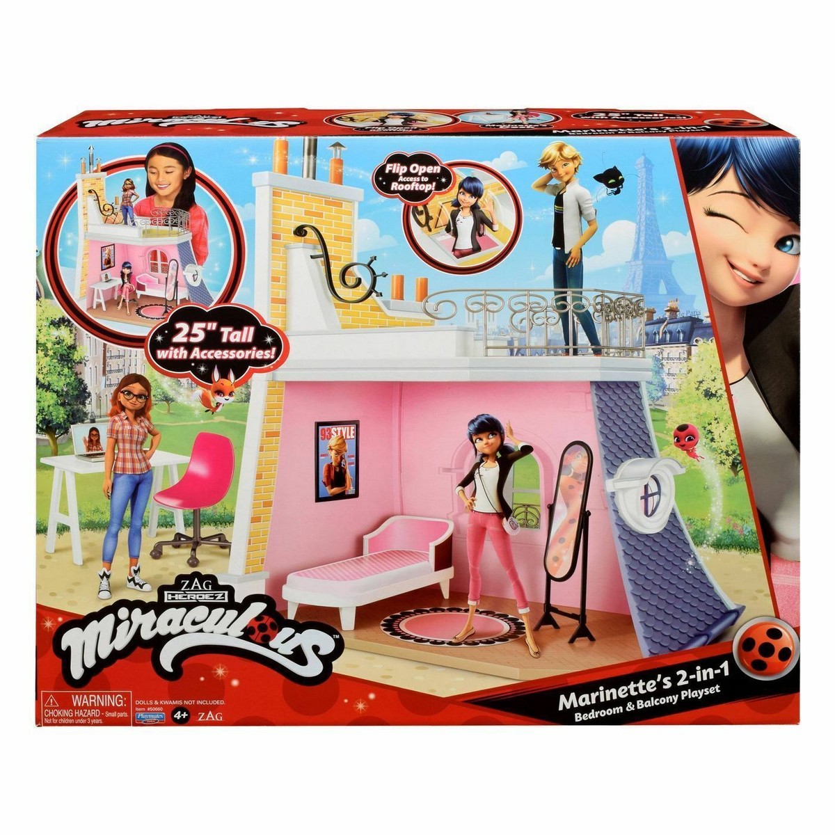 Miraculous Ladybug Dollhouse Playset Marinette 2 in 1 Miraculous Ladybug Dollhouse Playset Marinette 2 in 1