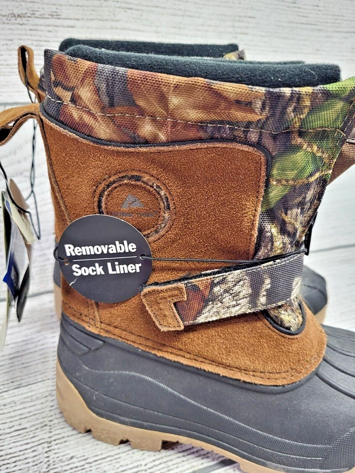 Botas de gamuza camuflaje Ozark Trail Mossy Oak para niños -5 temperaturas talla 1 Foto 2 de 4