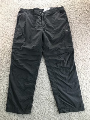 Columbia nylon convertible cargo pants mens 42X32 lightweight 