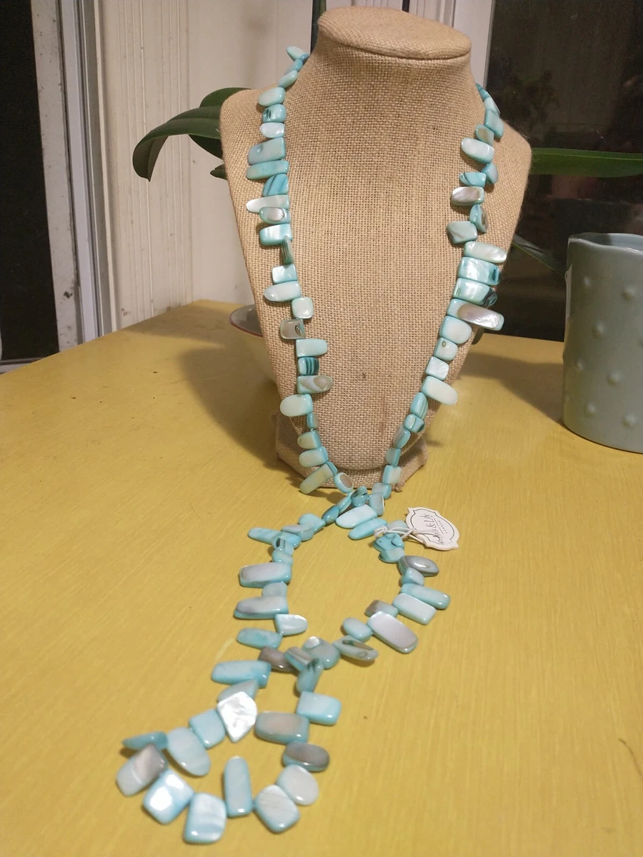 Iris and outlet lily turquoise necklace